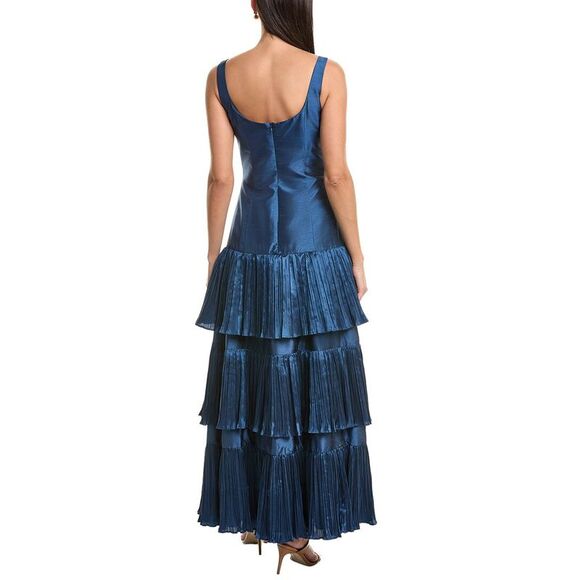 Hutch Womens Tiered Luna Maxi Dress, Blue - Picture 2 of 3